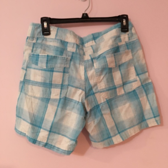 Union Bay Aqua Plaid Shorts - Picture 2 of 2